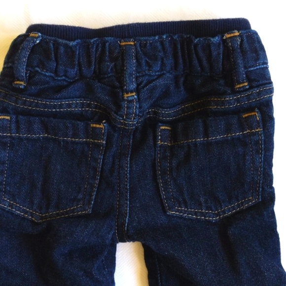 babyGap 1969 tartan plaid lined dark wash denim pull-on jeans 3 months baby - Picture 7 of 7